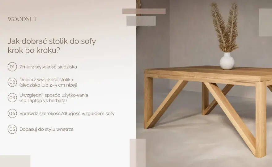 Jaka wysokość stolika kawowego? Sprawdź, jak dobrać ją do sofy