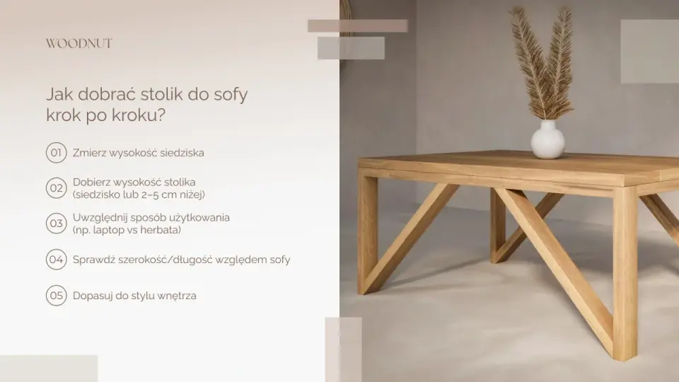 Jaka wysokość stolika kawowego? Sprawdź, jak dobrać ją do sofy